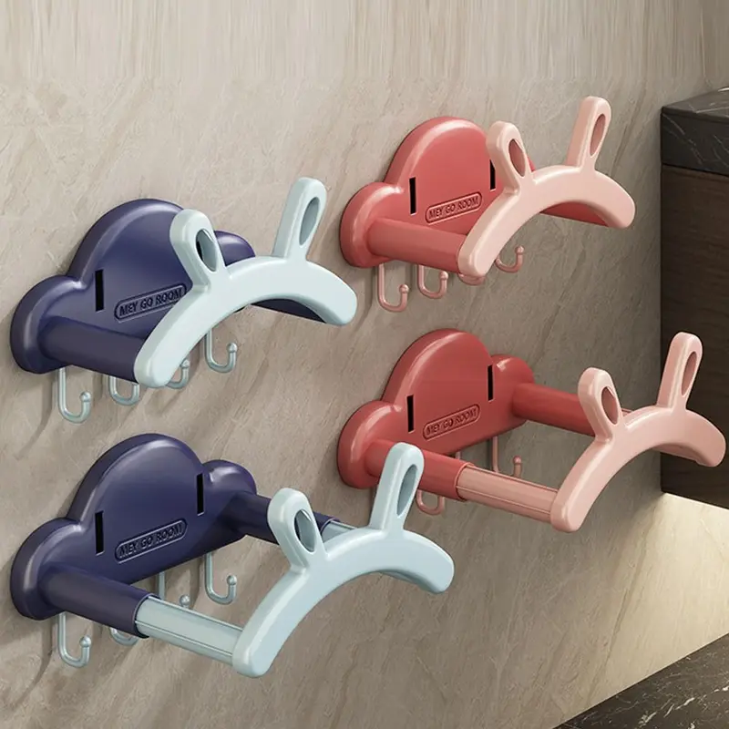 Giá Để Chậu Rửa Có Thể Gấp Gọn Kệ Đựng Đồ Đa Chức Năng, Treo Tường, Không Cần Đục Lỗ, Thiết Kế Tai Thỏ, Cho Phòng Tắm, Hàng Mới Về 0