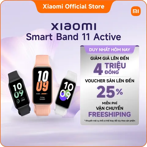 Vòng đeo tay thông minh Xiaomi Smart Band 11 Active I Thời lượng pin lên đến 21 ngày I Chống nước 5ATM