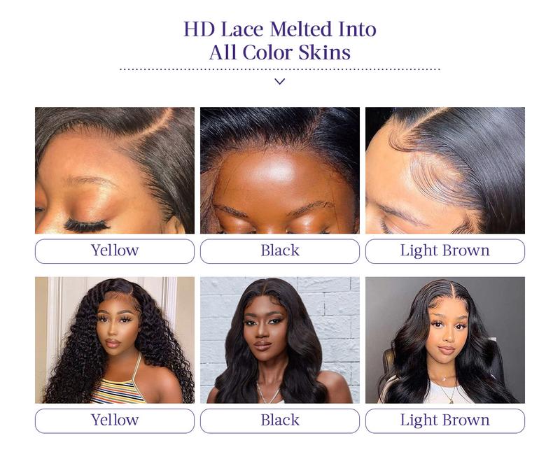 Product Introduction of LEMODA Body Wave 13x4 Full Lace Front Wigs 210% High Density Human Hair for Women HD Lace Front Human Hair Wig With Baby Hair Natural Black 16