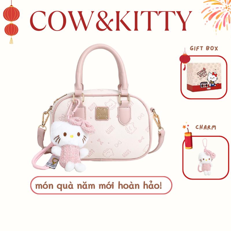 Món quà Tết độc đáo!!Cow&Kitty - Túi Gối Bowling BORRY ROSA,Tay Cầm Đôi Có Thể Mang Theo Trên Người Và Trên Vai Với Sự Quyến Rũ Dễ Thương Của Mèo
