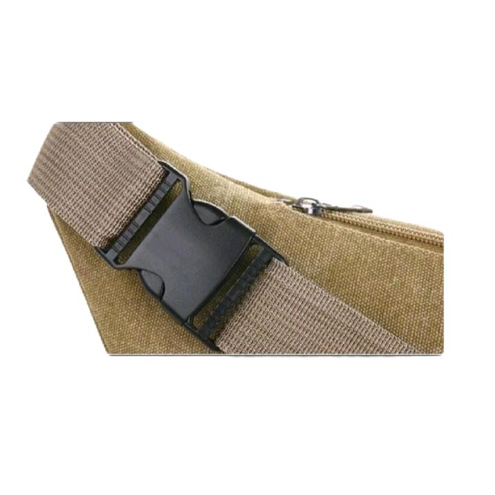 Tas pinggang waist bag kanvas import terbaru 2024 Hitam 3