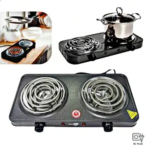 Kompor Listrik Mini Portable 1 2 Tungku Coil Hot Plate 500W 1000W 2000W