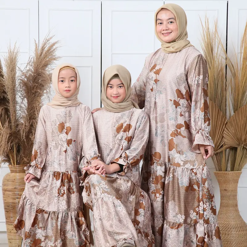 Kalsandfrey Nayakamala Family Set - Gamis Koko Kembar Keluarga Sarimbit Lebaran 7