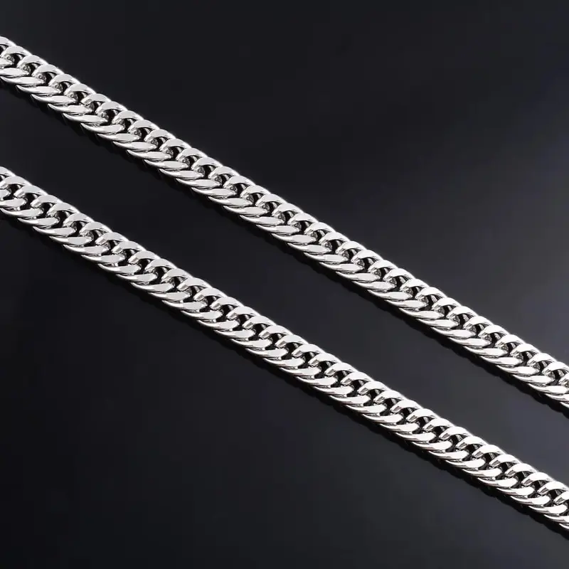kalung viral tiktok titanium anti karat model rantai Laki-laki terbaru kekinian silver stainless jewellery 4