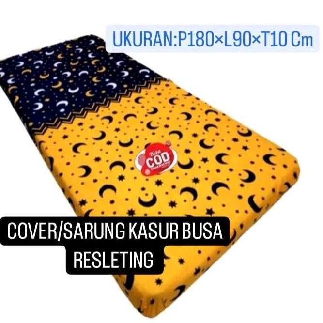 SARUNG KASUR BUSA RESLETING/COVER KASUR RESLETING BAHAN ADEM TIDAK MUDAH LUNTUR 0