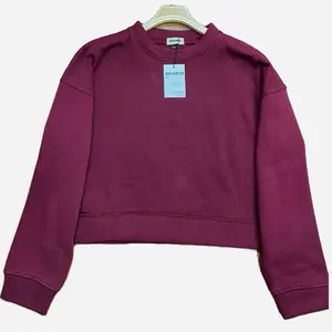 BRANZA - Sweater crop Top Wanita, Knitwear - Fleece Cotton Basic