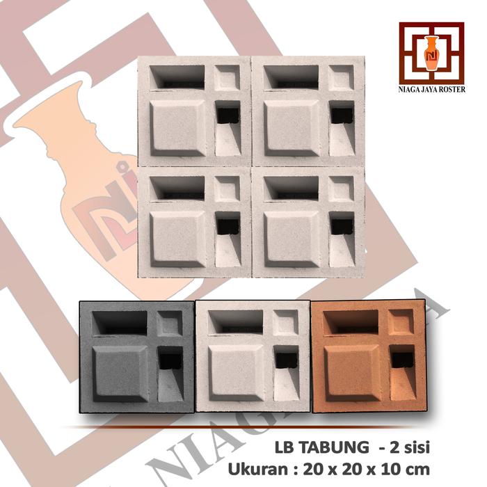 Gambar NIAGA JAYA ROSTER -  Roster Beton Minimalis - Lb Tabung Putih, Ukuran 20x20cm | Loster Putih | Ventilasi Udara | Nako | Terakota dari NIAGA JAYA ROSTER Kota Bekasi Tokopedia
