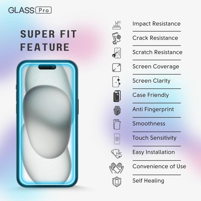 For TECNO SPARK 20 PRO PLUS 20 PRO+ - Hybrid Glass Hydrogel Full Cover Depan Belakang Anti Gores Premium Screen Protector Glossy Glass Pro - NOT Tempered Glass Matte Anti Gores Kaca Anti Crack Privacy Easy Install Gorilla Glass Anti Static hg-clear-carbon 3