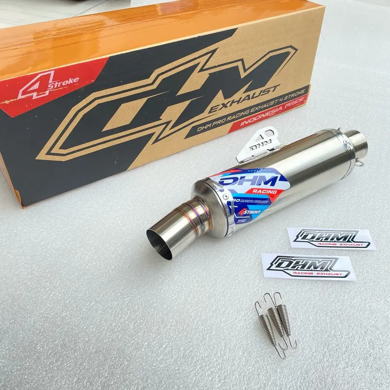 Silincer Knalpot All Matic Inlet 38/42/45/50 Original DHM Racing Exhaust Motorcycle Kendaraan Mesin 2