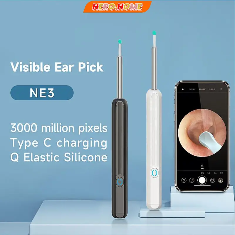 Kakimi korek kuping LED smart Pembersih Telinga korek kuping kamera led korek kuping bayi alat pembersih telinga WIFI korek kuping waterproof earpick