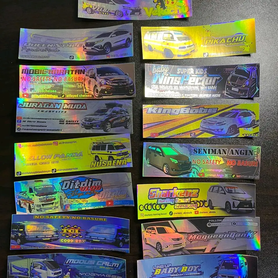PAKET STICKER TCI PEMBURU BASURI 15 PCS/ STICKER PEMBURU BUS BASURI VIRAL HOLOGRAM Stiker buku bus mania deco binder Paper Stationery