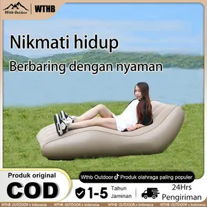 【WTHB】Sofa tiup berbentuk S tempat tidur sofa tiup kursi sofa portabel berkelompok nyaman untuk berkemah di luar ruangan ruang tamu