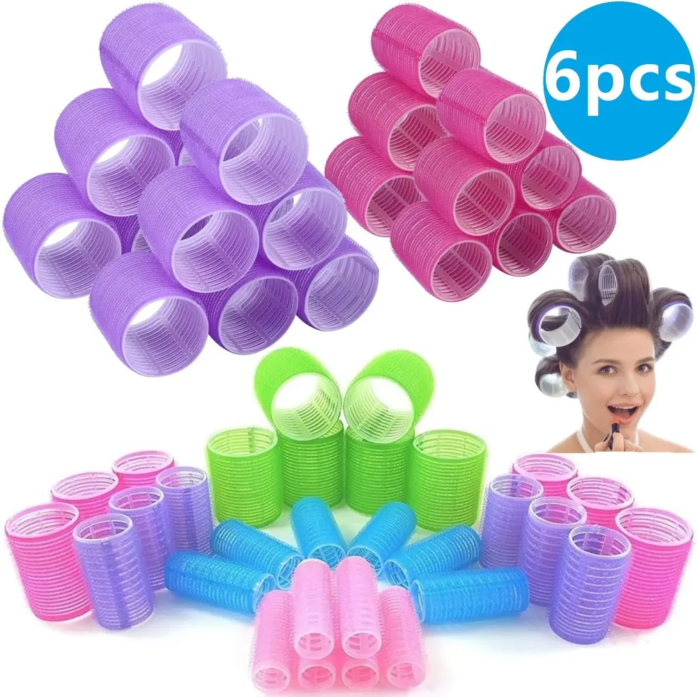 Self Grip Hook Hair Curlers Hair Roller Heatless Hair Roller Salon Hair Dressing Curler Jumbo Sticky Hair Styling Tool for Women