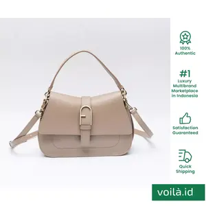 Voilaid Flow Medium Top Handle Bag Greige