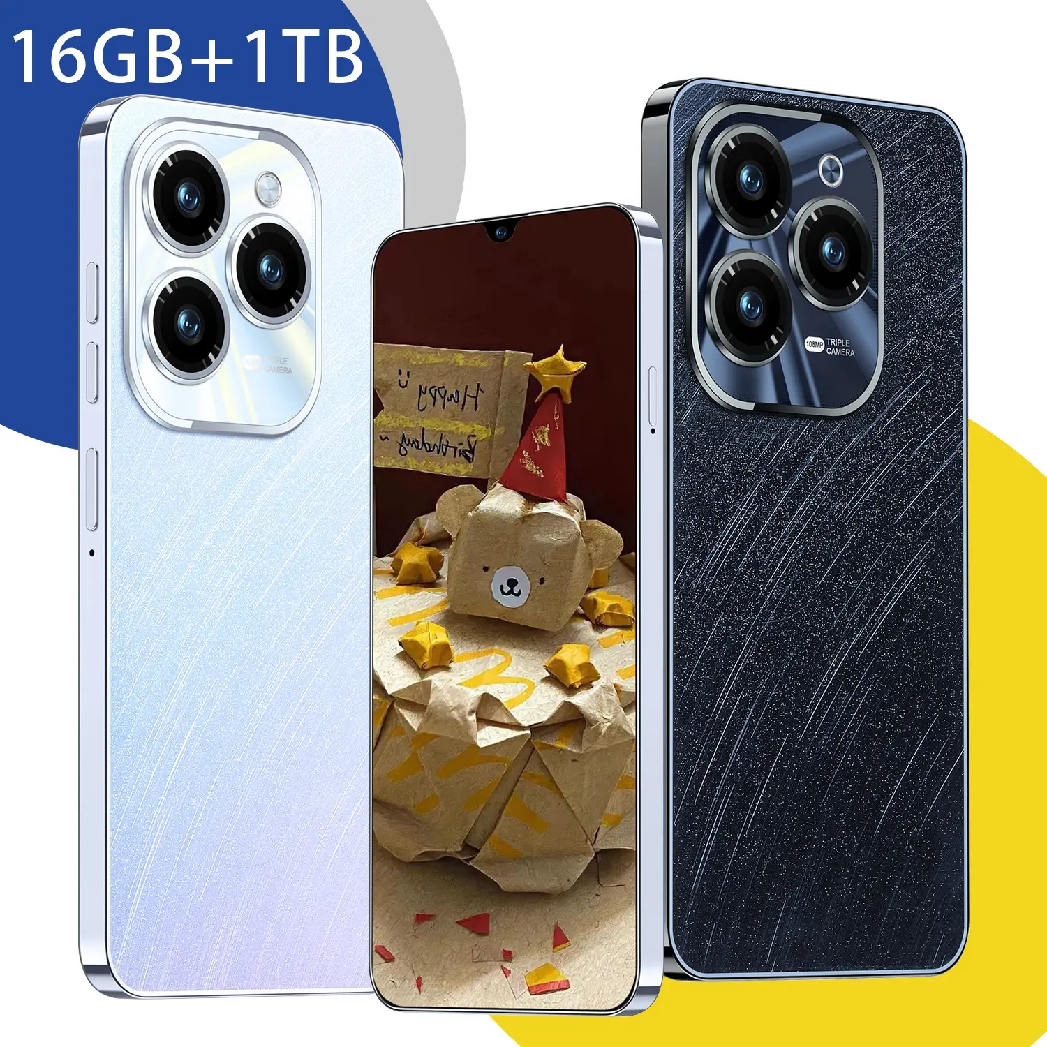 GT20 PRO 16GB RAM + 512GB ROM Smartphone Kamera depan 5MP Promosi Baru Smartphone HD