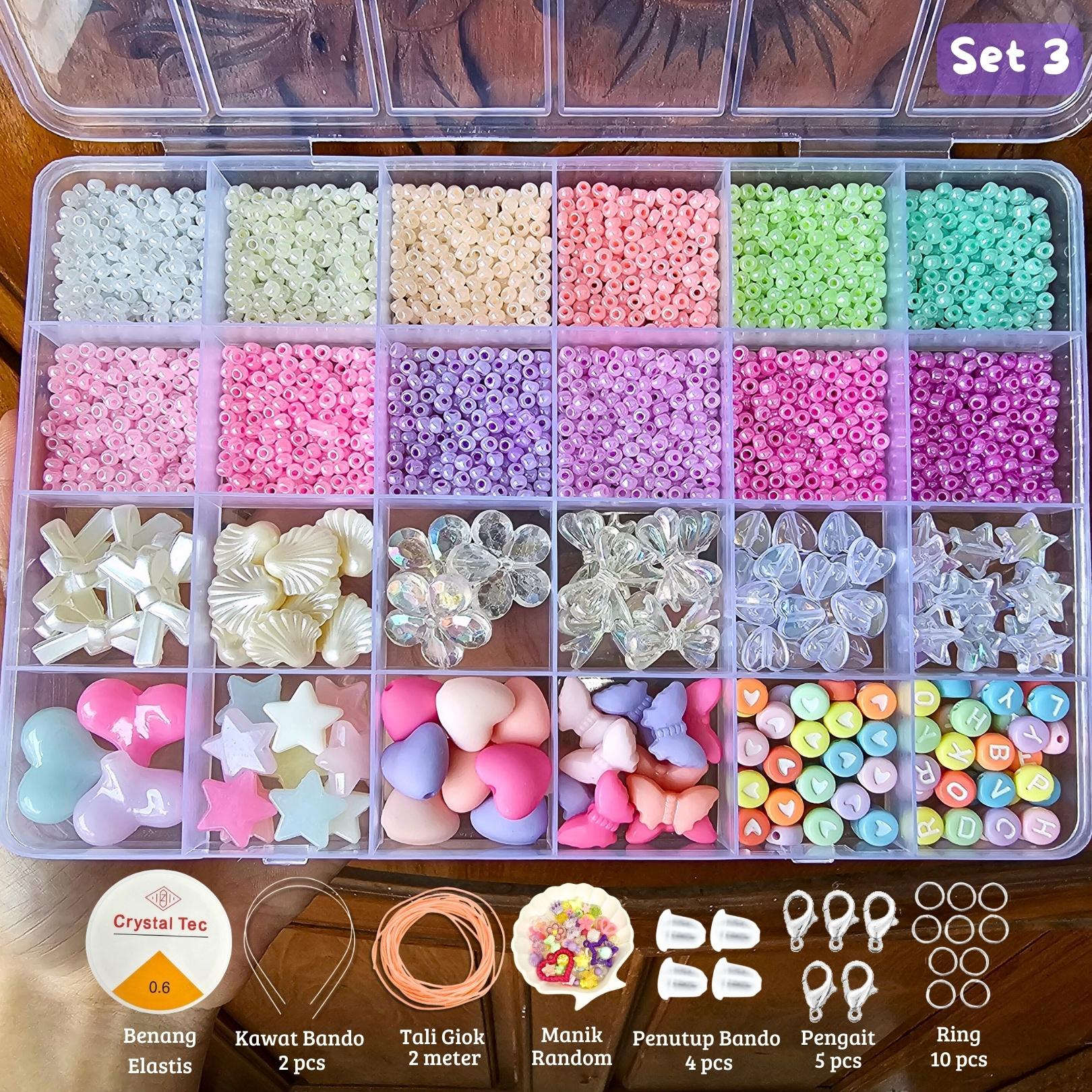 PGX - DIY Craft Kit Gelang Manik Manik Aesthetic - Manik Manik Pasir 1 Box Lengkap - Set Pernak Pernik Meronce Mote - SM010 PGX - DIY Craft Kit Gelang Manik Manik Aesthetic - Manik Manik Pasir 1 Box Lengkap - Set Pernak Pernik Meronce Mote - SM010