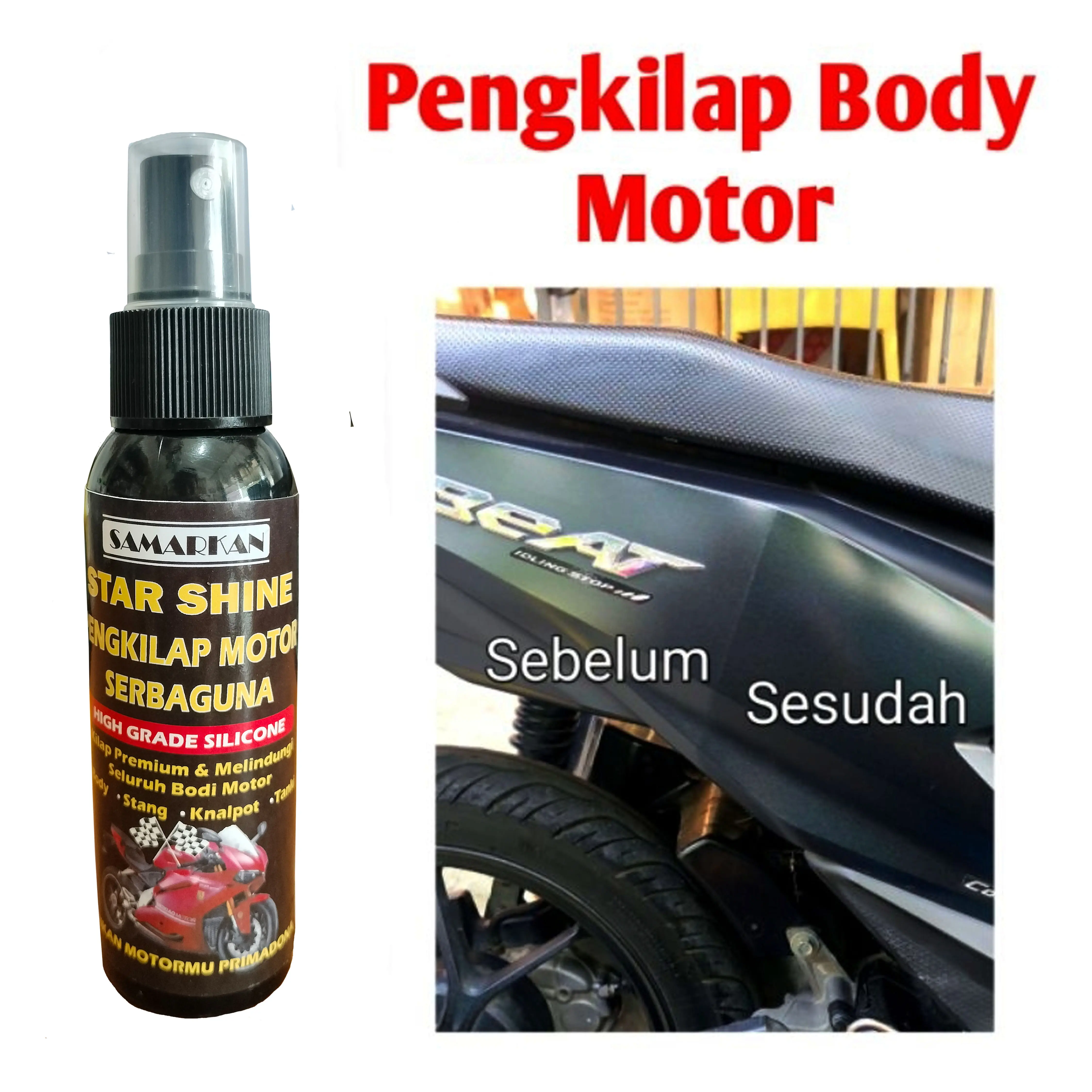 KIT PENGKILAP BODY MOTOR ULTRA SHINE SAMARKAN | KIT SPRAY 100 ml Star KIT Multiguna Pengkilat