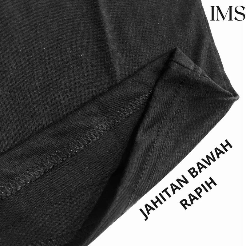 GRESY ID - Kaos distro Pria Katun combad 30s Baju Kaos Pria Dewasa Lengan Pendek Terbaru Atasan Cowok kekinian Keren Kain Combed Sablon Karet hitam 1