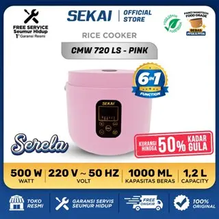 SEKAI Rice Cooker Low Carbo Rice Cooker Digital Penanak Nasi Magic Com 1.2 L- CMW 720 LS 0