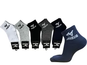 PROMO I LUSIN  ( 12 PASANG ) LEBIH MURAH KAOS KAKI PENDEK MIZZUNO KAOS KAKI SPORT PRIA WANITA DEWASA