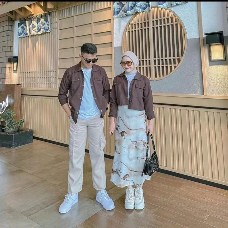 Set Couple Pasangan Dapat 2 PCS Semi Parka Korean Style 4