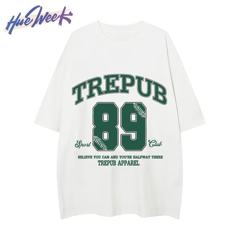 HUE WEEK. T-shirt Oversize American Retro High Street Style baju kaos 30s korea | Kaos baju Wanita pria/249 7