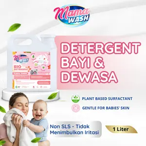 MamaWash Deterjen Cair Bayi & Dewasa 1 Liter - Detergent Laundry Liquid Sabun Cuci Baju Bayi Dewasa Eco Friendly 1000 ml