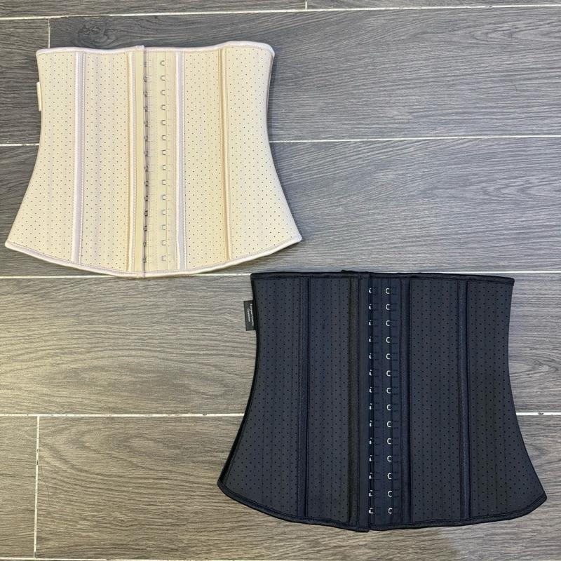 Đai Nịt Bụng - Latex 25 xương cao su non thông hơi  hai màu Da và Đen