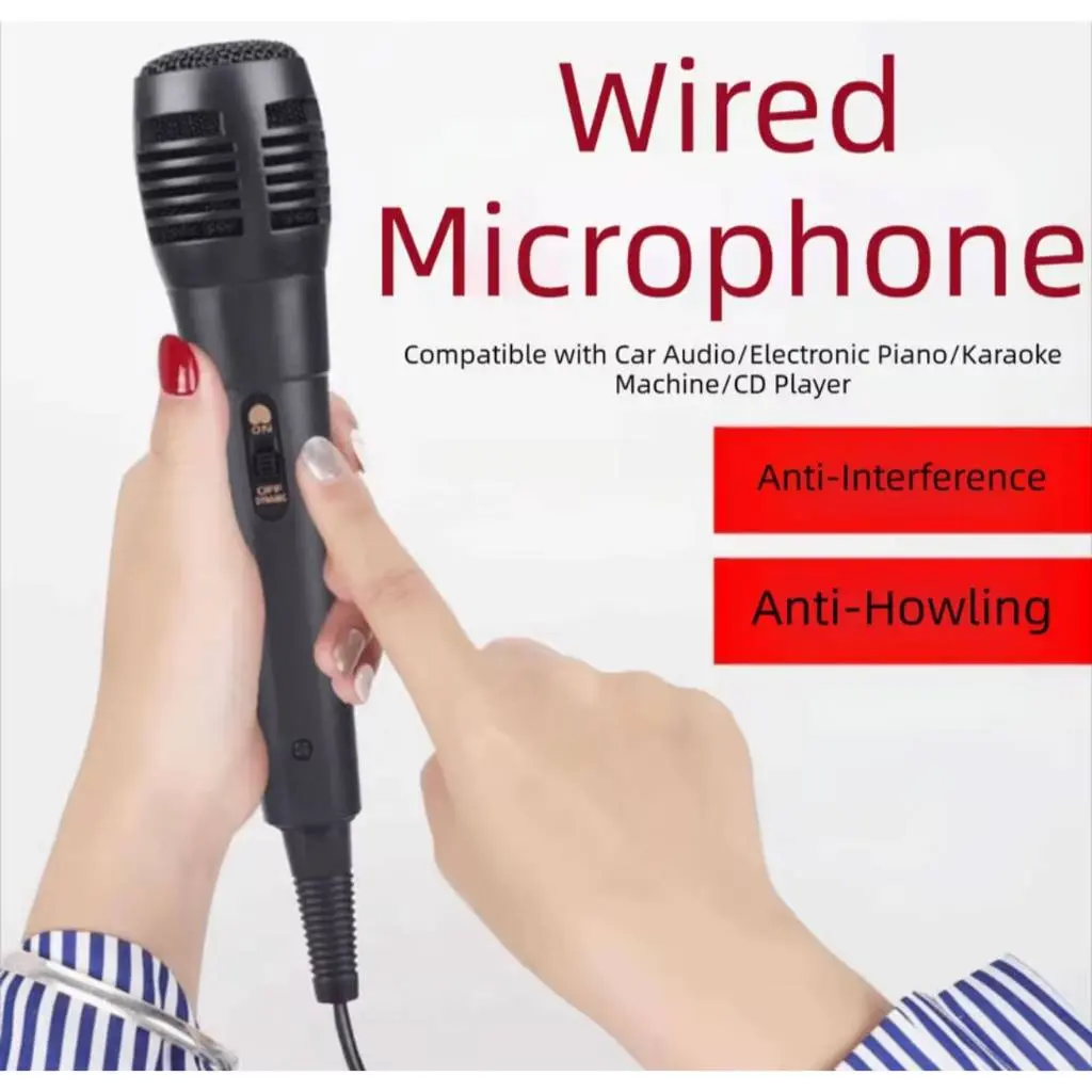 Microphone Kabel Karaoke Wired Mic Jack 3.5mm dan 6.5mm Mikrofon Dynamic Universal Speaker Amplifier