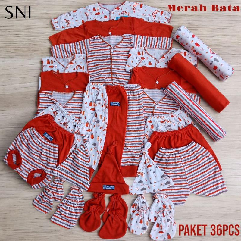 Product Introduction of Paket Brojol SNI Baju Bayi Baru Lahir 36pcs (SNI) Untuk Usia 0-3 Bulan-Newborn,tidur Parsel Katun 26