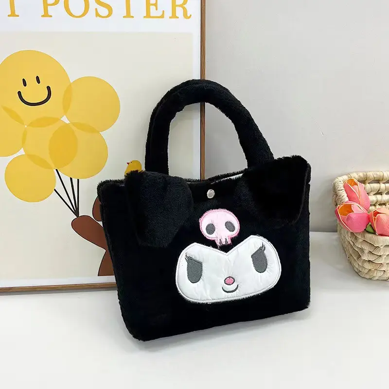 TAS BULU KARAKTER SANRIO TAS TOTE BAG MOTIF BONEKA TAS SELEMPANG TOTE BAG CINNAMOROL TAS BULU SELEMPANG 4