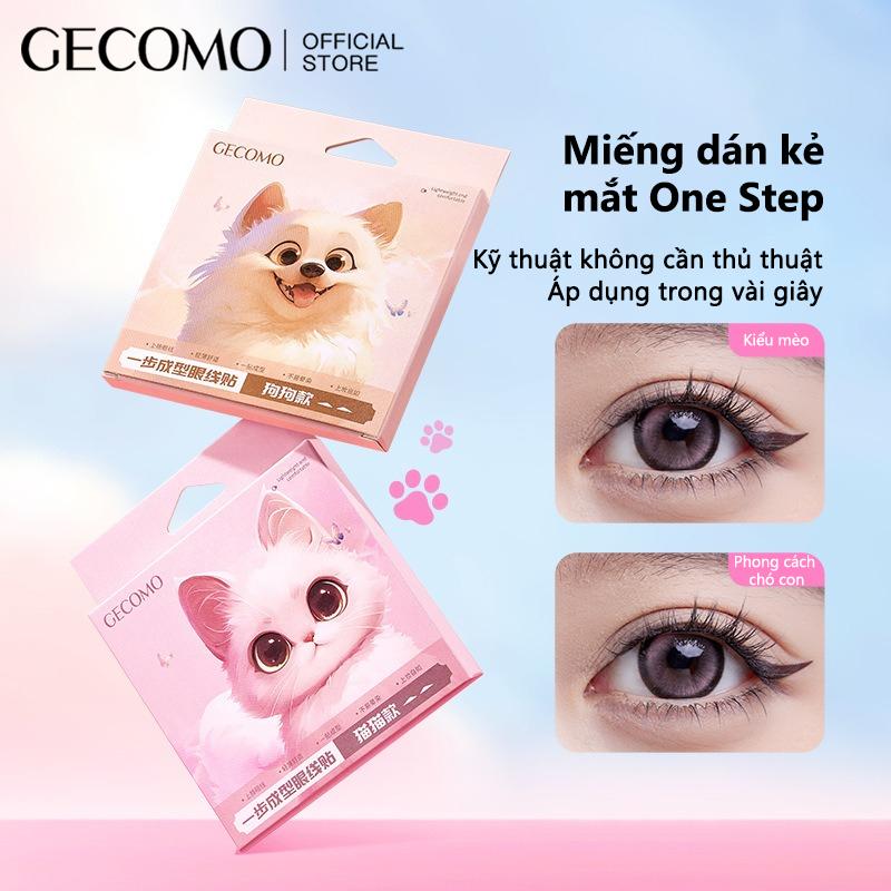 miếng dán kẻ mắt sẵn dán eyeliner Miếng Dán Kẻ Mắt GECOMO Dành Cho Người Mới Bắt Đầu Đúc Một Mảnh Chống Nước Và Mồ Hôi Thích Hợp Cho Mí Mắt Bọng Nước Điều Chỉnh Hình Dạng Mắt Kẻ Mắt