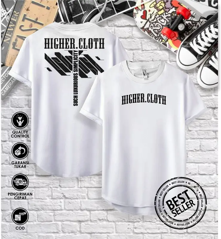 kaos premium pria & wanita oval / kaos distro lengan pendek cotton combad 24s HIGHER.Cloth 3