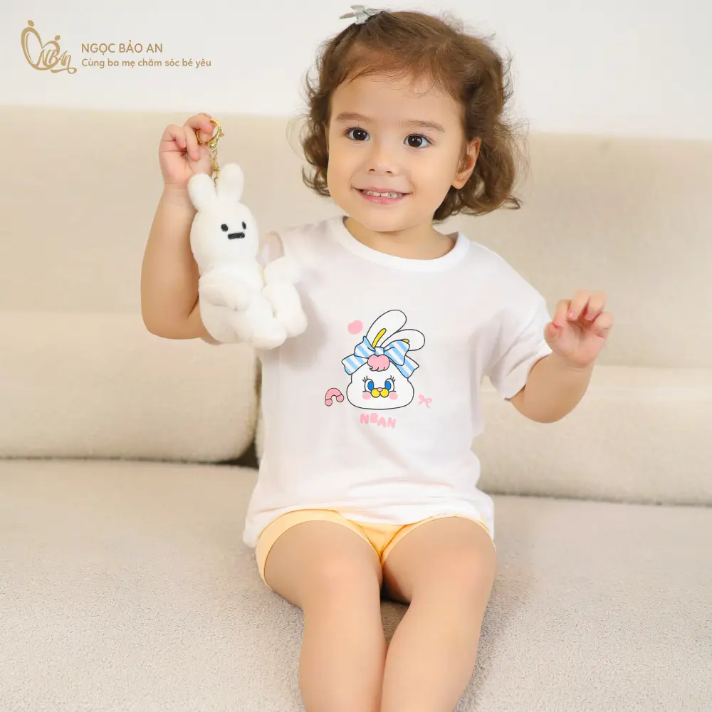 Bộ lửng bé gái từ 1-7 tuổi họa tiết đáng yêu, dễ thương cho bé, bộ mùa hè cho bé, quần áo bé gái
