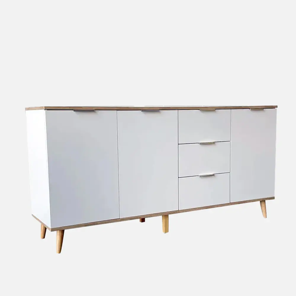 VHIVE Hamburg 1.6m Sideboard - 160cm 3 Doors 3 Drawers TV Storage Cabinet Cupboard
