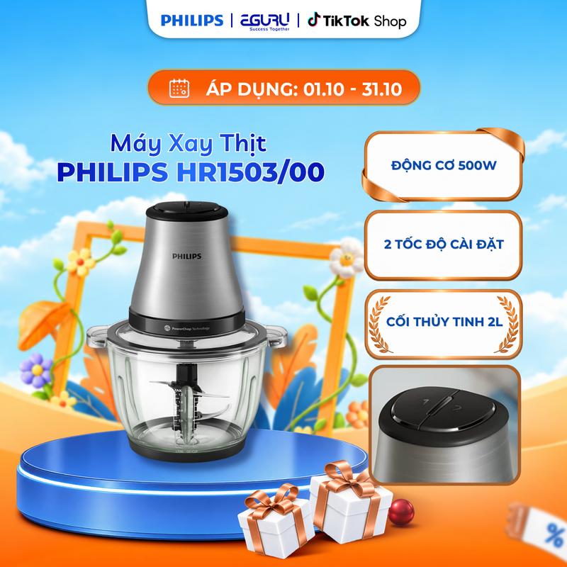 Máy xay Philips HR1503/00 - Công suất 500W - Dung tích 2L