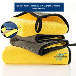 Handuk Kain Lap Mobil Cuci Motor Microfiber Tebal 30 x 30 cm Serbaguna