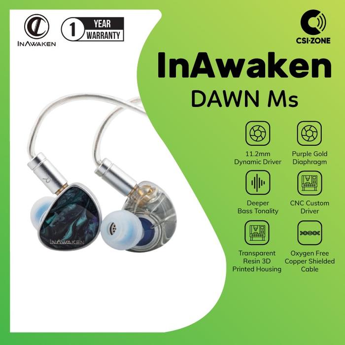 Gambar INAWAKEN Dawn Ms 11.2mm Dynamic Driver In Ear Monitor Earphone dari CSI-ZONE Kota Administrasi Jakarta Pusat Tokopedia