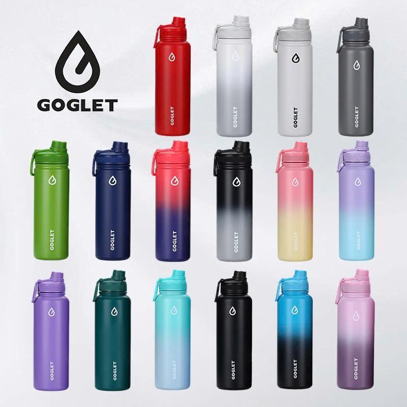 [1200ML][GOOLET x VINHBANHBO][TẶNG KÈM STICKER] GOGLET Bình Giữ Nhiệt Thể Thao Inox 304 Cao Cấp - Giữ Lạnh 12-24 Giờ, 3 Size, 16 Màu Thời Thượng, Nắp Bật Tiện Dụng, Không Bám Mùi, Dễ Vệ Sinh, Hot Trend