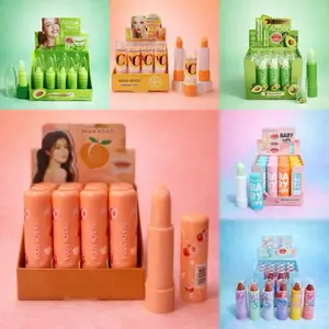 [DAPAT 3 PCS] Lipbalm Aloevera Meover / Iman Koko / Mila Color Peach Collagen  Merah Bibir Pemerah