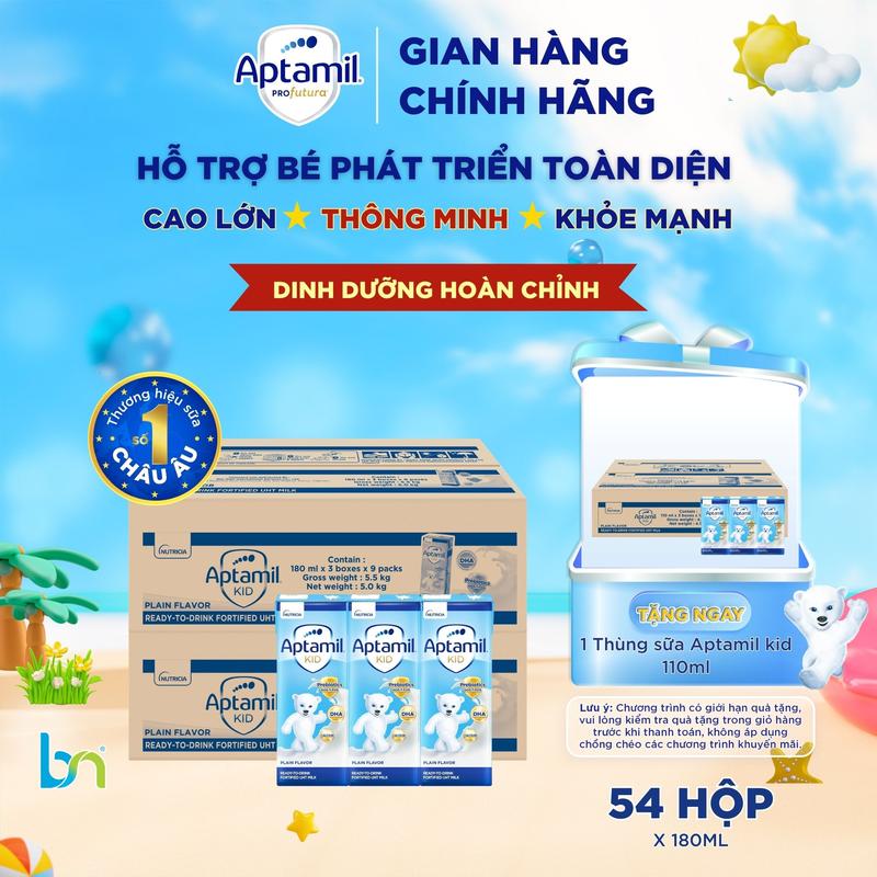 Combo 2 thùng 54 hộp sữa pha sẵn Aptamil Kid 110ml, 180ml có đáng mua cho nhu cầu thực tế không?