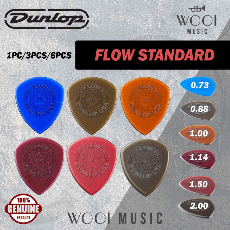 Jim Dunlop Flow Standard Guitar Pick - Made In USA (1pc / 3 pcs ...