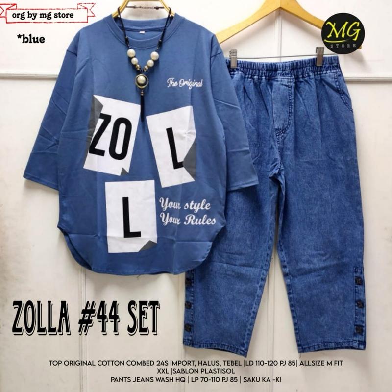 ZOLLA SET JUMBO #44 (One size Ld 110 melar 120) Setelan Wanita