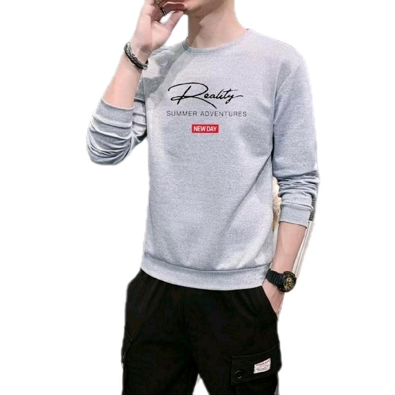 Kaos Dewasa Lengan Panjang Terbaru Distro Polos Sablon Surfing Katun Combed Pria Unisex Formal - Putih 7