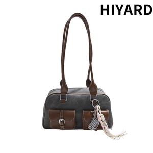 กระเป๋าผ้าทอ สไตล์เรโทร กระเป๋าสะพายไหล่ ความจุมาก กระเป๋าสะพายข้างผู้หญิง