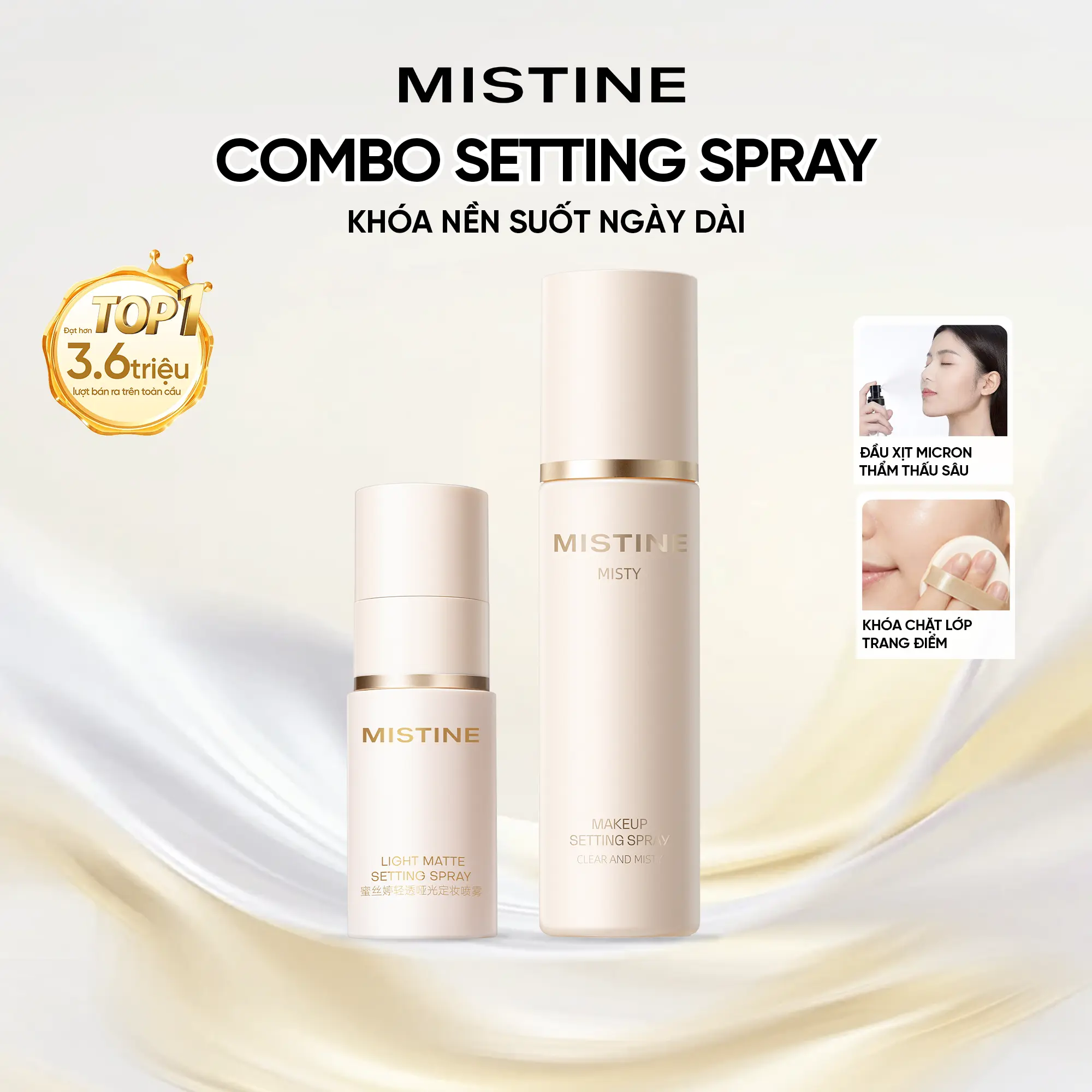 [DEAL SỐC - LIVE] MISTINE Xịt Khoá Nền Kiểm Soát Dầu Lâu Trôi 100ml (Da Khô/Da Dầu) | BigBuy360 - bigbuy360.vn