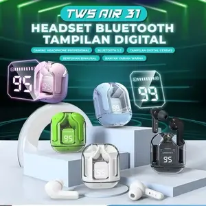 【COD】AIR31 Headset BluetoothAir31 True Wireless Stereo Hifi EarphoneDigital LED Display Headphones new model Tws BassEarbuds