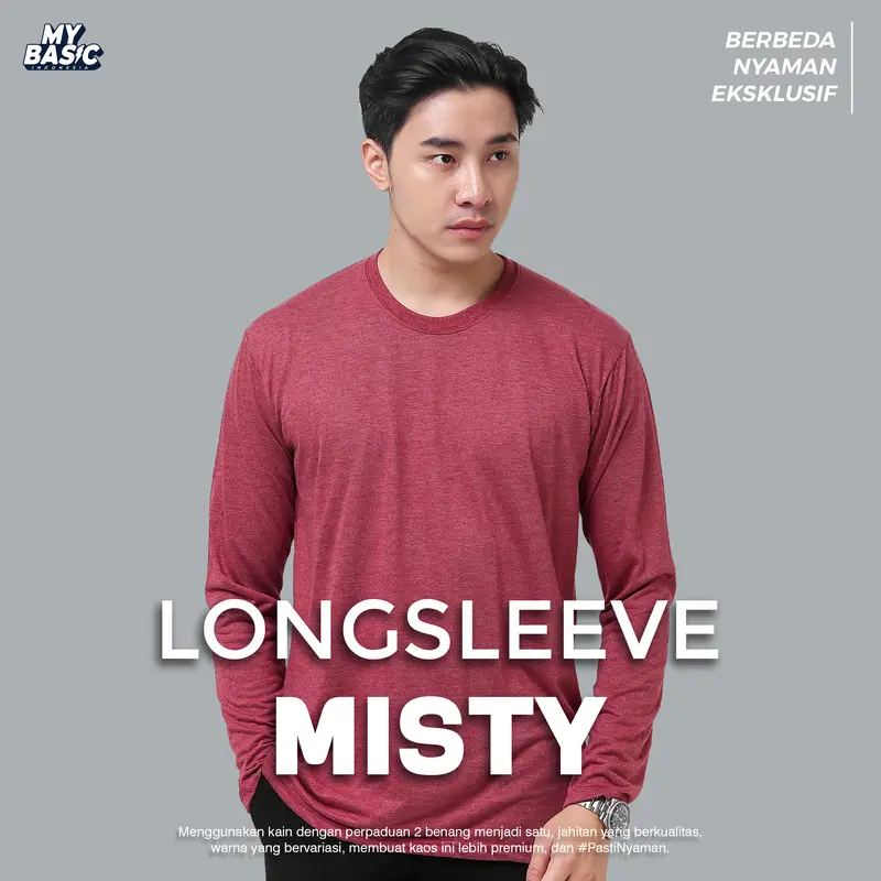 Kaos Lengan Panjang Twotone Misty Pasti Beda Pasti Eksklusif 0