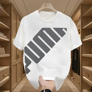 PU01 Kaos Unisex Katun 220g Lengan Pendek Kerah Bulat 24s Nyaman Lembut T-Shirt Distro Atasan Panjang Combed untuk Pria dan Wanita