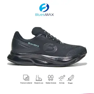 Blues Max Moza Triple Black Sepatu Running Pria & Wanita 100 % Original